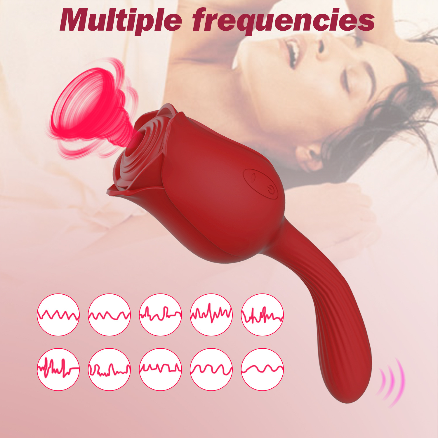 VIBRADOR SUGADOR ROSA COM PENETRAÇÃO E 10 MODOS DE ESTIMULAÇOES VIA USB - Imagem 4