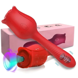 VIBRADOR SUGADOR ROSA COM PENETRAÇÃO E 10 MODOS DE ESTIMULAÇOES VIA USB