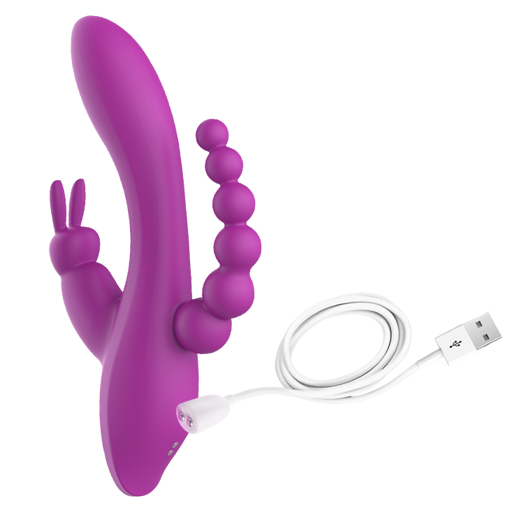 VIBRADOR RABBIT 3 EM 1 PONTO G, CLITÓRIS E ANAL COM 10 MODOS DE VIBRAÇÕES - Imagem 5