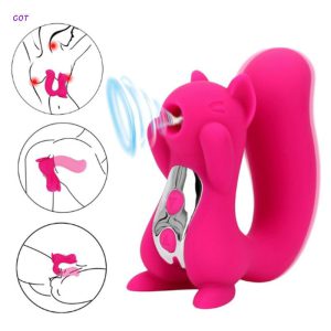 VIBRADOR ESQUILO SUGADOR E PENETRÁVEL COM 10 MODOS DE ESTIMULAÇÕES VIA USB