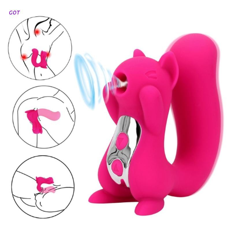 VIBRADOR ESQUILO SUGADOR E PENETRÁVEL COM 10 MODOS DE ESTIMULAÇÕES VIA USB