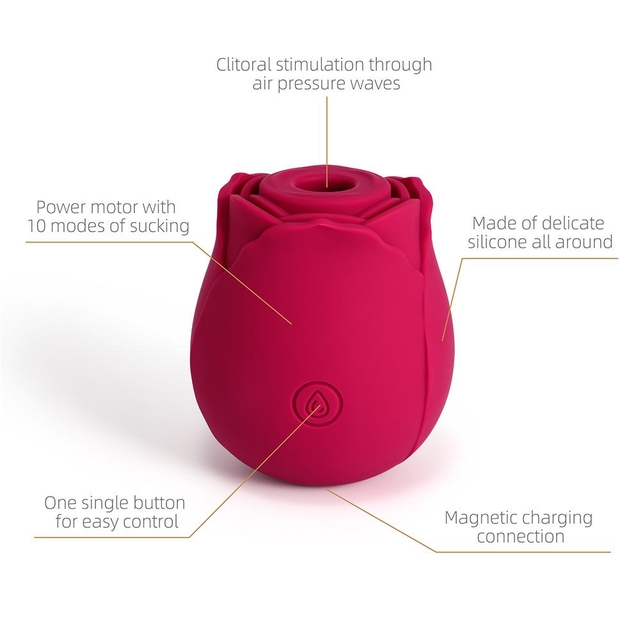 VIBRADOR ROSA SUGADOR DE CLITÓRIS COM 09 MODOS DE ESTIMULAÇÕES VIA USB - Imagem 2