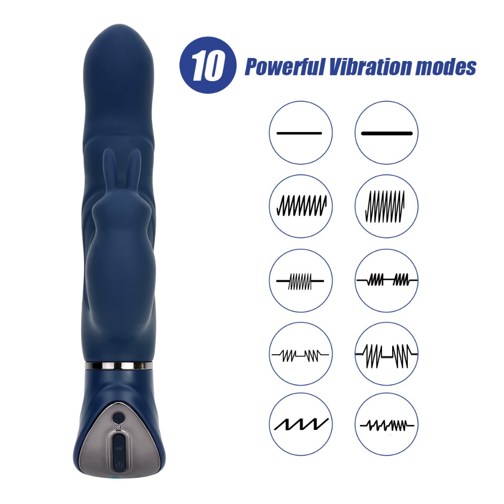 VIBRADOR DARK DUPLO COM 10 MODOS DE VIBRAÇÕES RECARREGÁVEL VIA USB - Imagem 4