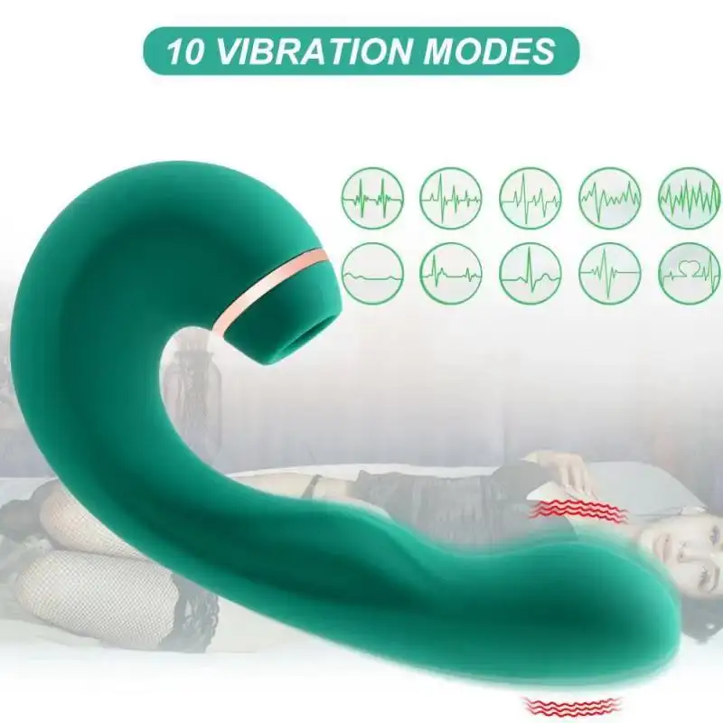 VIBRADOR FLEX PONTO G E SUGADOR COM 10 VIBRAÇÕES E 5 MODOS DE SUCÇÃO VIA USB - Imagem 4