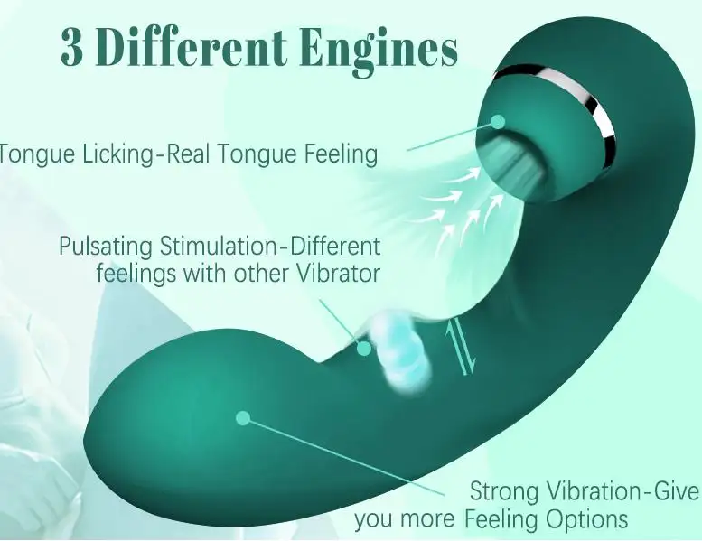 VIBRADOR FLEX PONTO G E SUGADOR COM 10 VIBRAÇÕES E 5 MODOS DE SUCÇÃO VIA USB - Imagem 5