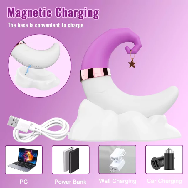 VIBRADOR LUA COM 09 MODOS DE VIBRAÇÃO E 10 DE SUCÇÃO RECARREGÁVEL VIA USB - Imagem 11