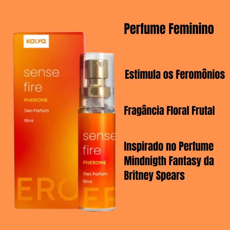 SENSE FIRE PERFUME FEMININO COM FEROMÔNIO 15ML - Imagem 2