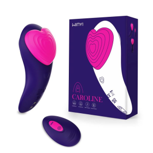 VIBRADOR DE CALCINHA WINYI COM IMÃ DE CORAÇÃO COM 09 VIBRAÇÕES VIA USB