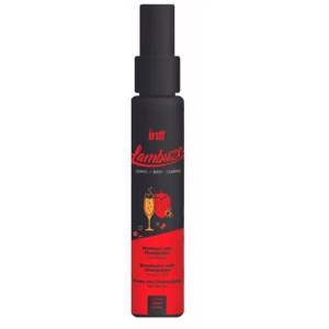 LAMBUZE GEL BEIJÁVEL HOT PARA MASSAGEM 55ML INTT - morango com champanhe