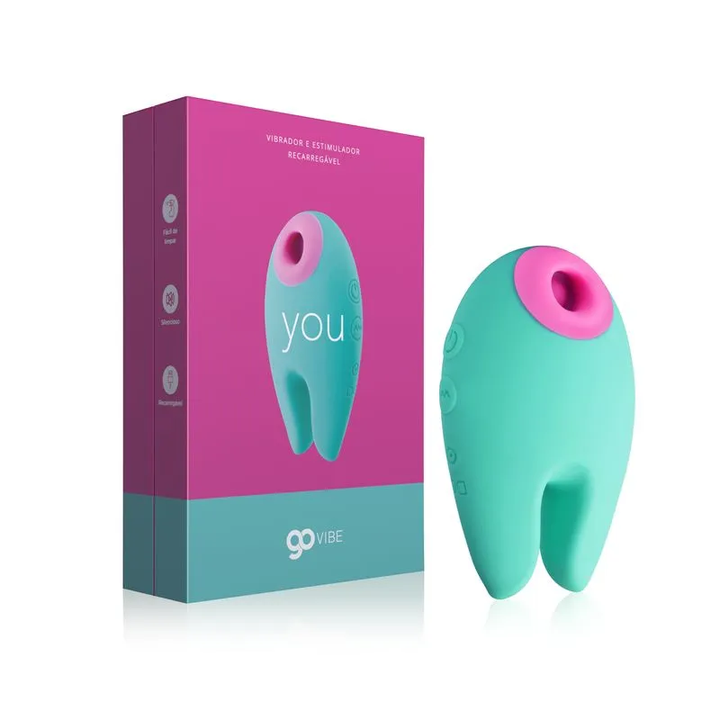 VIBRADOR E ESTIMULADOR SUGADOR DE CLITÓRIS VIA USB GO VIBE YOU A SÓS