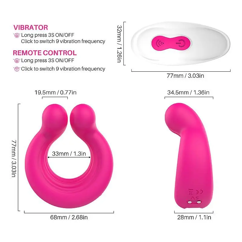 ANEL PENIANO COM VIBRA LONDON COM 09 MODOS DE VIBRAÇÃO VIA USB - Imagem 3