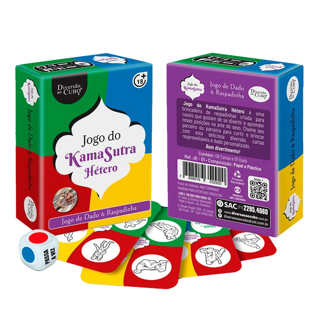 JOGO DE DADOS E RASPADINHAS KAMA SUTRA