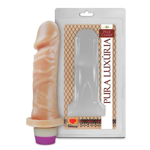PRÓTESE PÊNIS REALÍSTICO COM VIBRO SEM VENTOSA 15,3CM X 4CM SEXY FANTASY